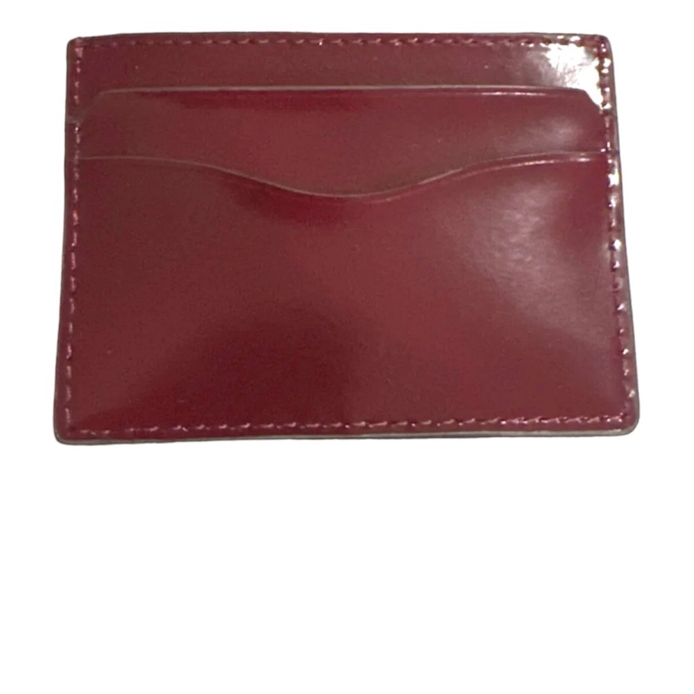 Nwt Tory burch Emerson patent slim card case color royal burgundy - Picture 3 of 3